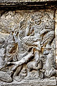 Prambanan - Ramayana reliefs of Shiva Temple. Laksmana collecting water - actually Surgriva's tears. 